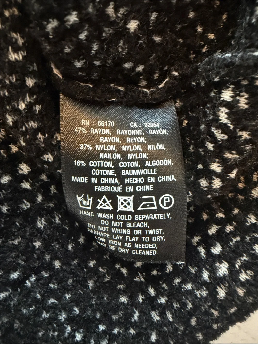 Anthropologie Moth | Black and White Speckled Crewneck Soft Sweater